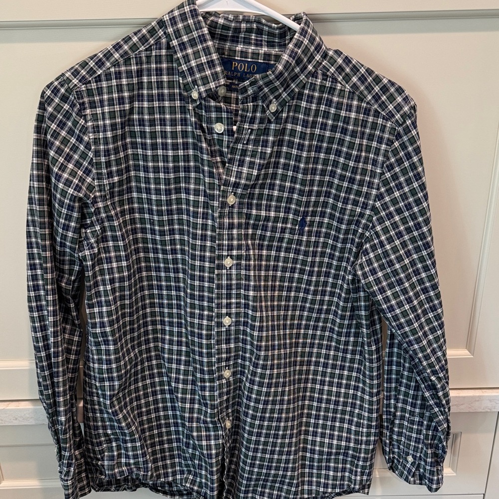 Polo by Ralph Lauren Kids Navy and White Plaid Shirt